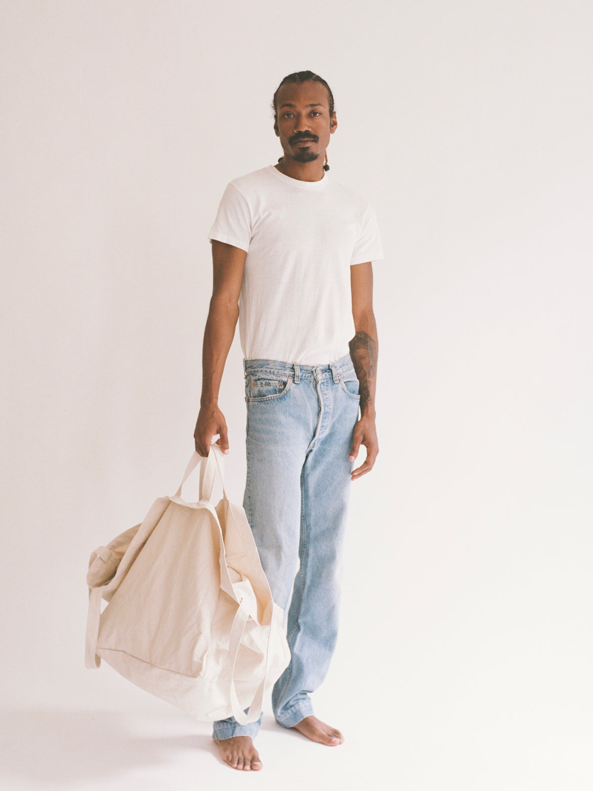 LARGE Box Tote in Natural